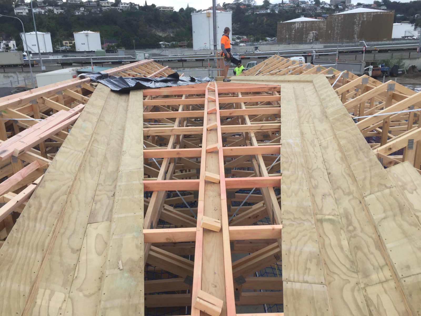 Roof framing work